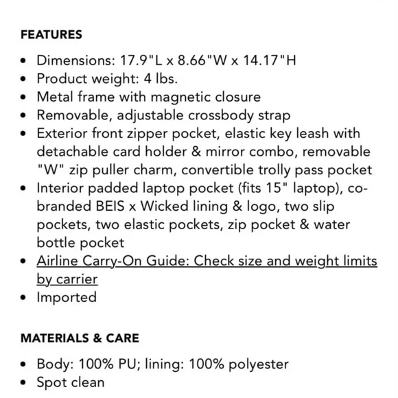 BEIS Wicked Weekender Travel Bag in Pink - Picture 3 of 13